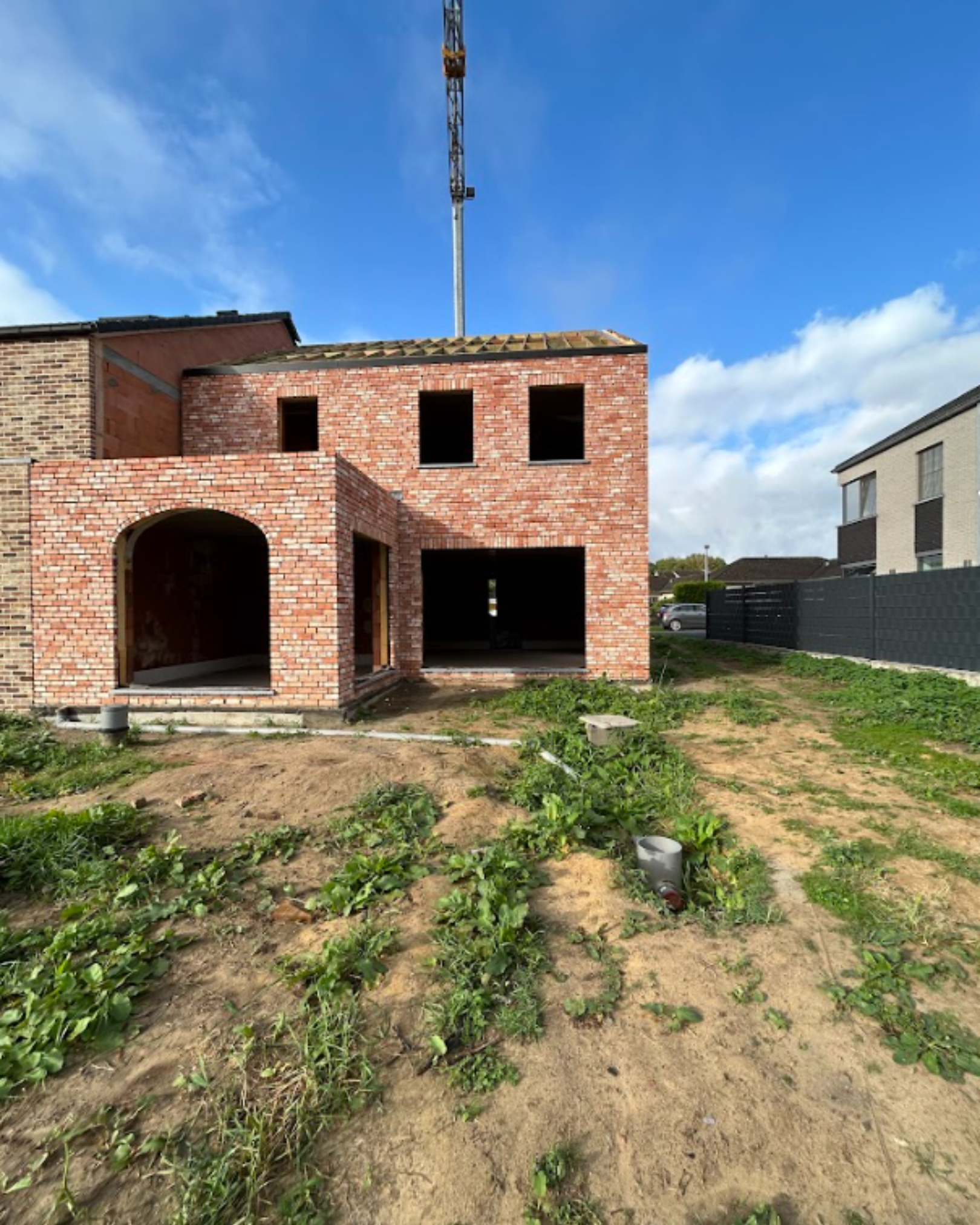 Nieuwbouwproject in Affligem dat gebouwd en gecoördineerd wordt door NB-Projects